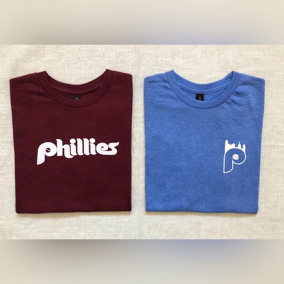 gildab Other - 2-1 Phillies Graphic Tee - light blue & Maroon Short Sleeve Shirts
